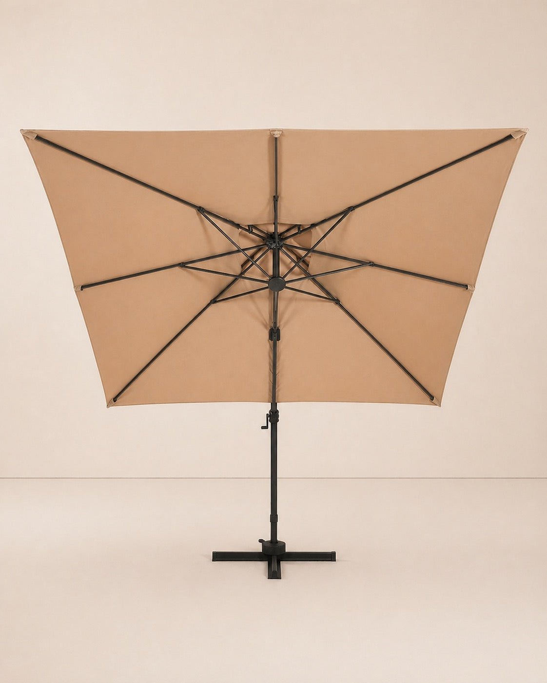 Mécanisme manivelle du parasol déporté taupe Tramontane Ombralys