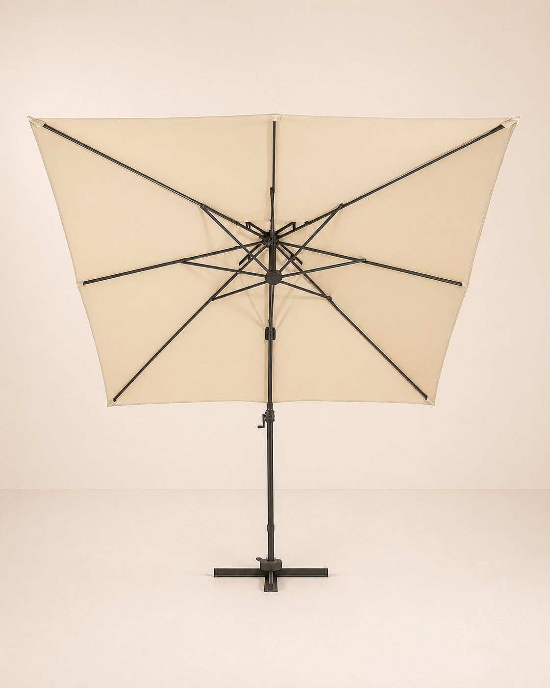 Mécanisme manivelle du parasol déporté crème ivoire Sirocco
