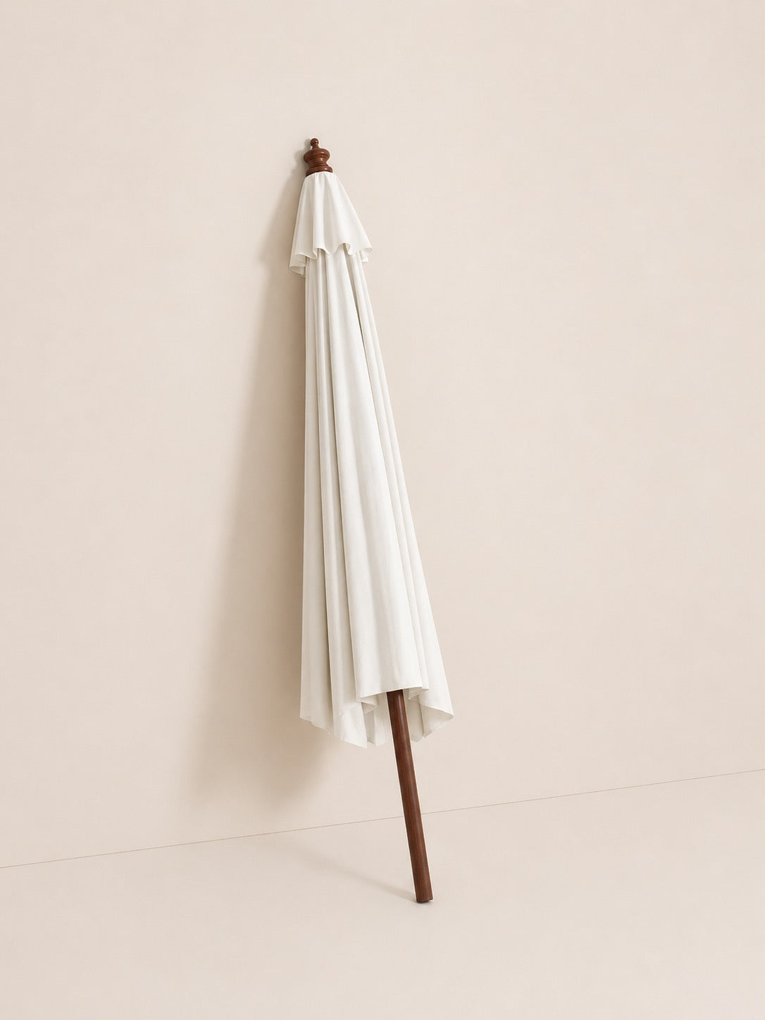 Vue d'ensemble du parasol droit 4 mètres XL Le Domaine blanc cassé
